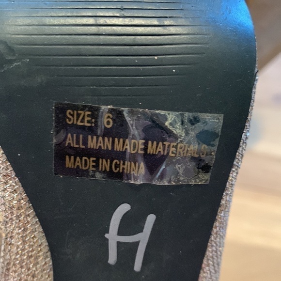 DEB Glitter Stiletto High Heel Ankle Booties w/ Side Zipper Gold Women’s 6 - Picture 12 of 15